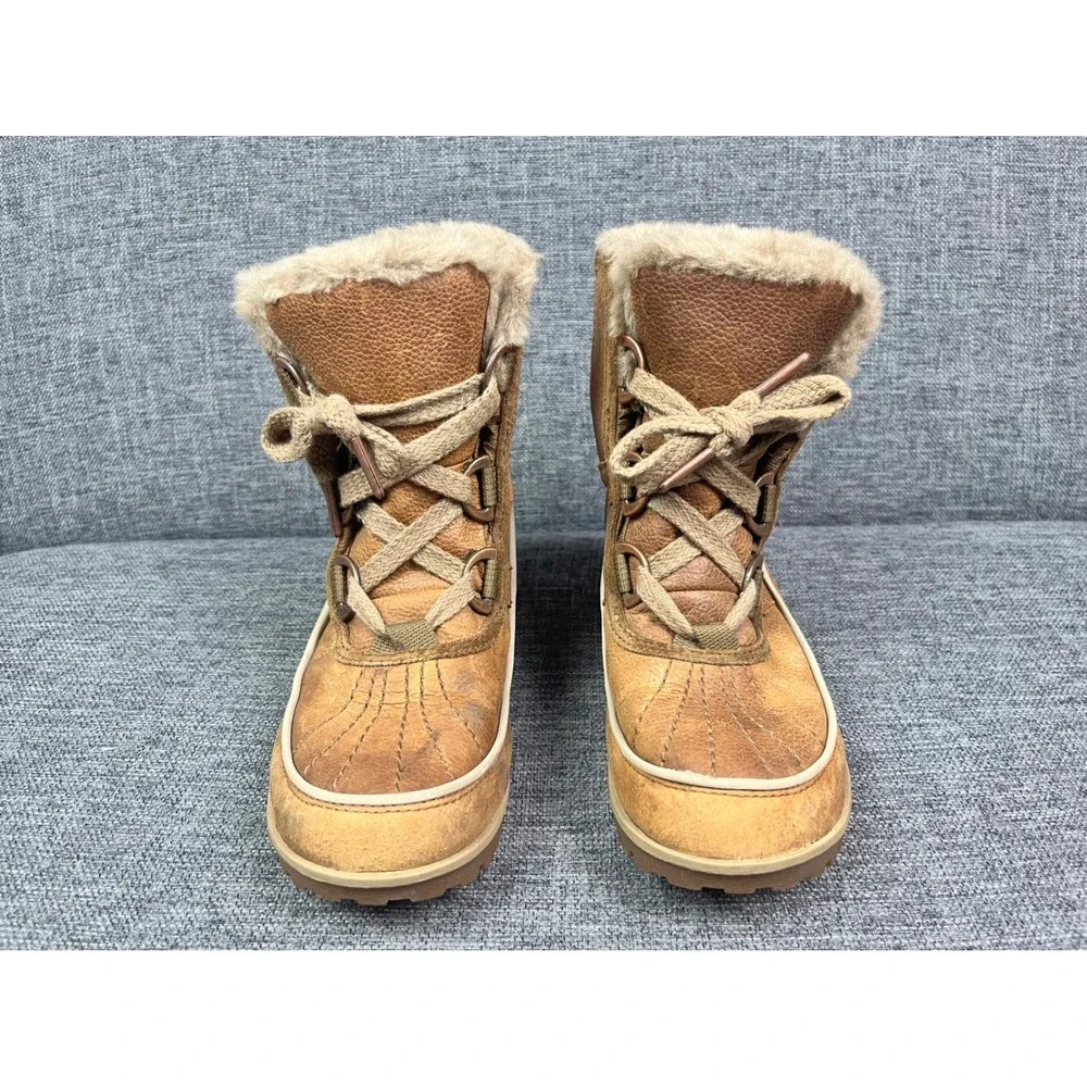 Sorel Tofino II Elk Brown Waterproof Winter Boots Faux Fur NL2182-237 Womens 6